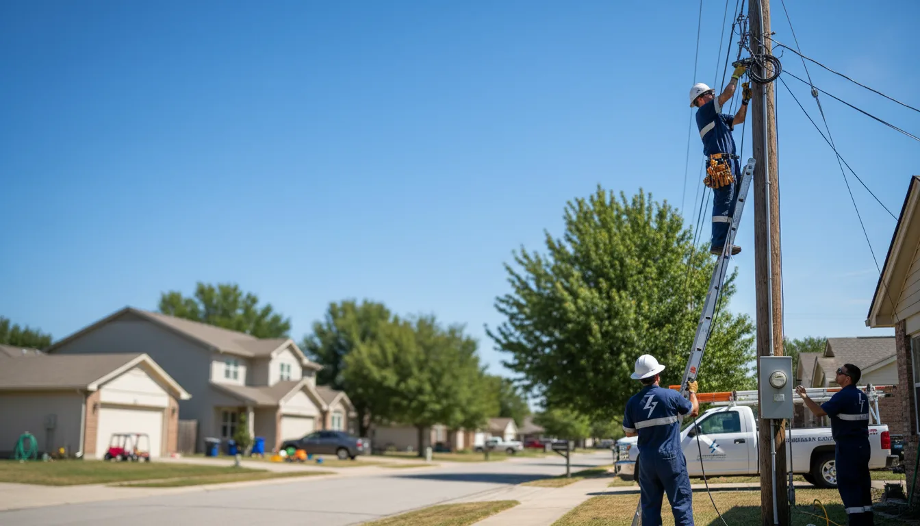 Residential electrician providing installation services in Lockridge, IA
